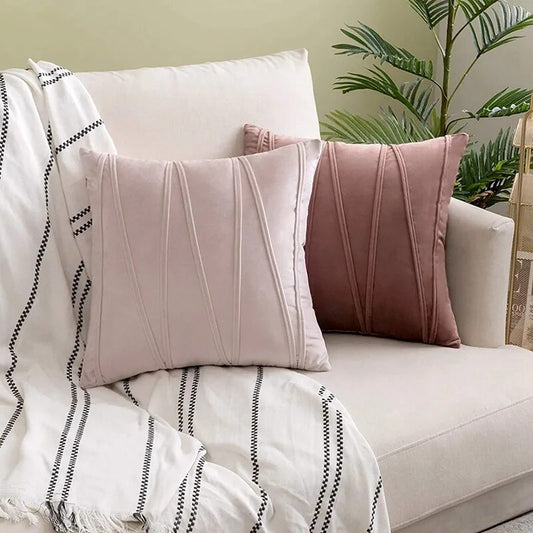 Velvet Solid Color Cushion Cover